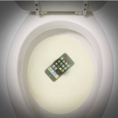 iPhone in the toilet